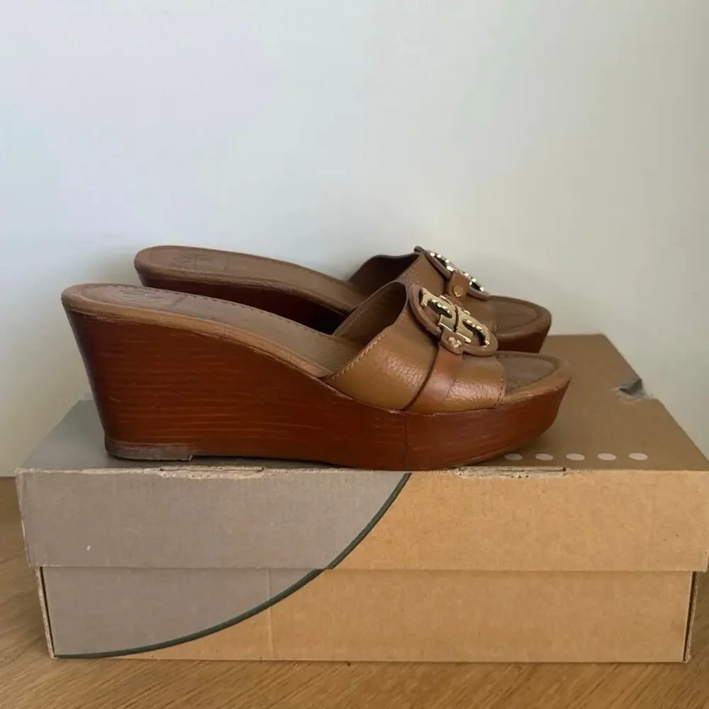 Tory Burch Patti Women Wedge Heel Sandals- SZ 8.5